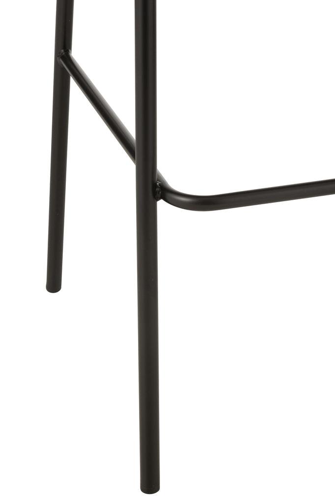 Barstoel Lone Multiplex/Metaal Bruin/Beige - Barkruk - J-Line - livinglovely.nl