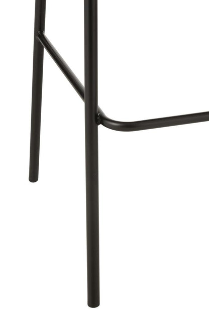 Barstoel Lone Multiplex/Metaal Bruin/Beige - Barkruk - J-Line - livinglovely.nl