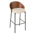 Barstoel Lone Multiplex/Metaal Bruin/Beige - Barkruk - J-Line - livinglovely.nl