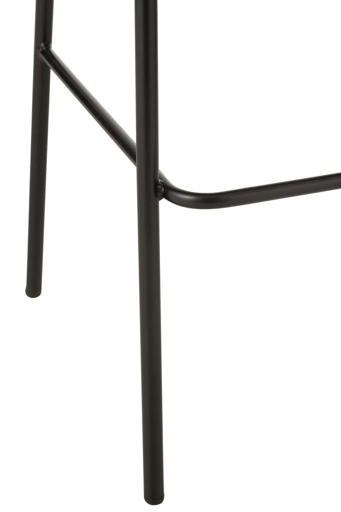 Barstoel Lone Multiplex/Metaal Naturel/Beige - Barkruk - J-Line - livinglovely.nl