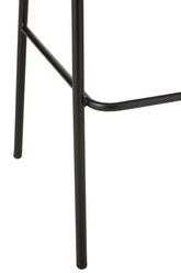 Barstoel Lone Multiplex/Metaal Naturel/Beige - Barkruk - J-Line - livinglovely.nl