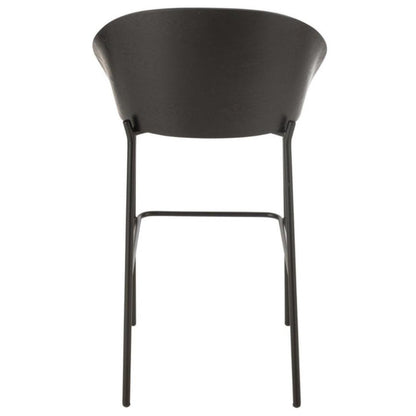 Barstoel Lone Multiplex/Metaal Zwart/Grijs - Barkruk - J-Line - livinglovely.nl