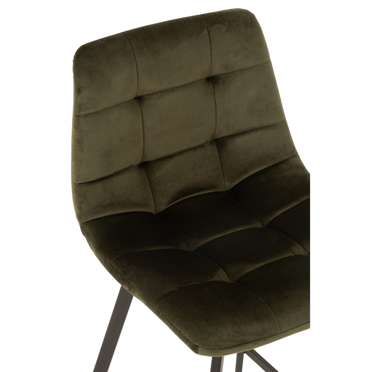Barstoel Olivier Textiel/Metaal Donker Groen J-Line