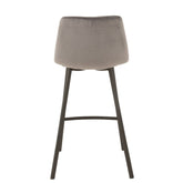 Barstoel Olivier Textiel/Metaal Grijs - Barkruk - J-Line - livinglovely.nl