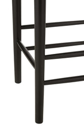 Barstoel Oriental Beukenhout/Touw Zwart - Barkruk - J-Line - livinglovely.nl