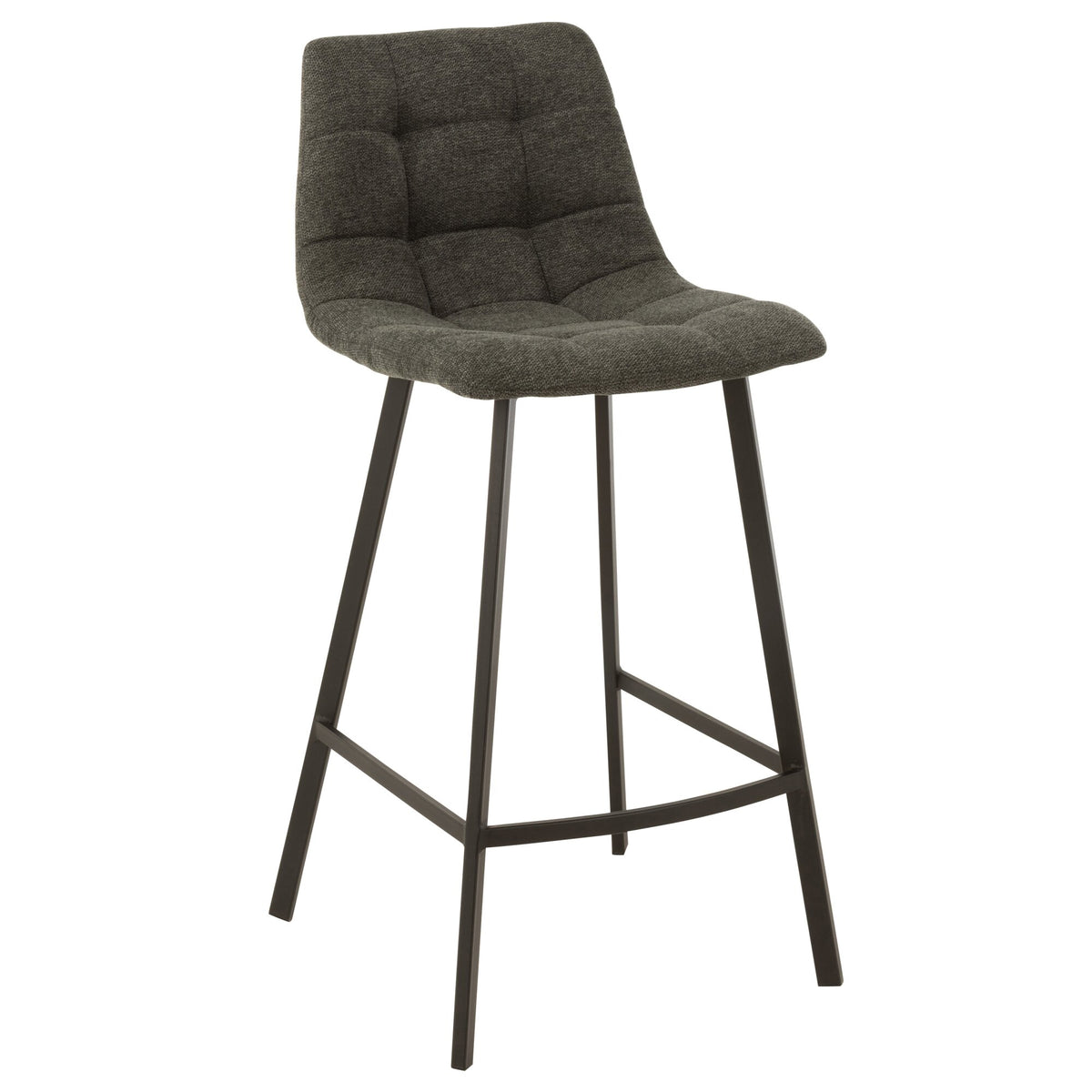 Barstoel Stephane Textiel/Metaal Donkergrijs – J-Line