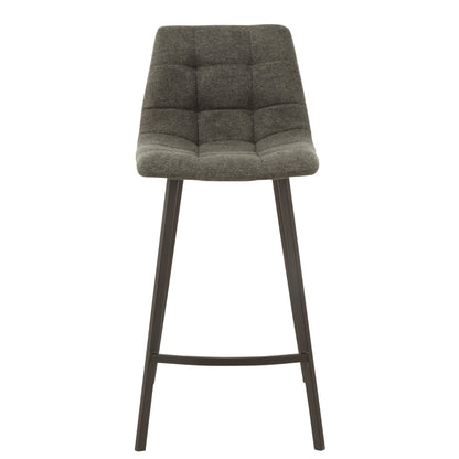 Barstoel Stephane Textiel/Metaal Donkergrijs – J-Line