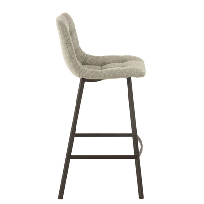Barstoel Stephane Textiel/Metaal Grijs J-Line