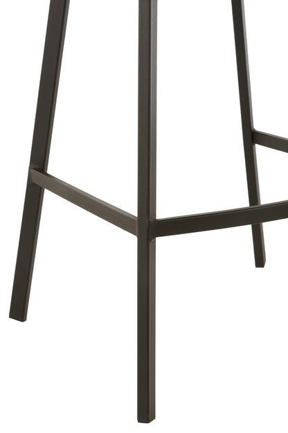 Barstoel Stephane Textiel/Metaal Donkergrijs – J-Line - Barkruk - J-Line - livinglovely.nl