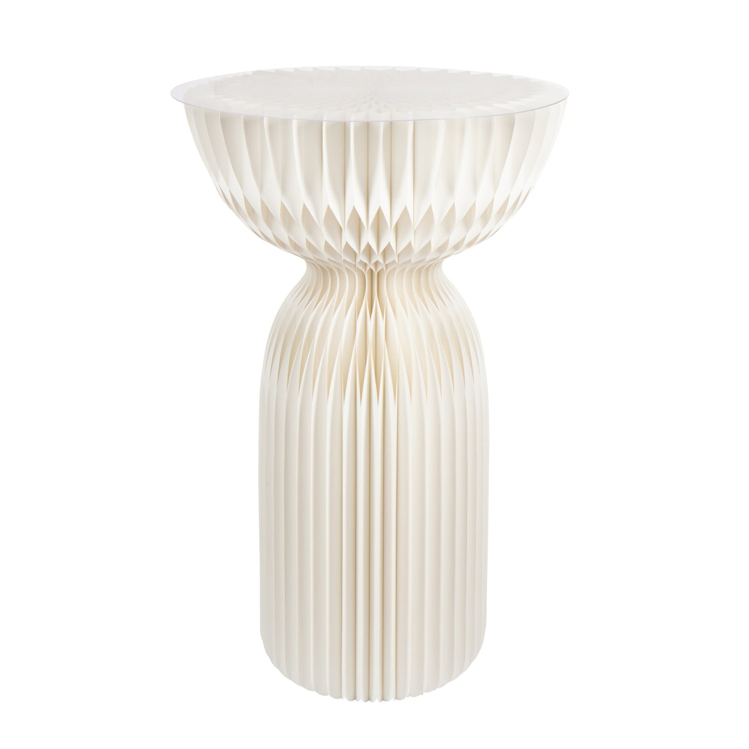 Bartafel Vouwbaar Papier Gebroken Wit Dia 70cmxH110cm J-Line - Bartafel - J-Line - livinglovely.nl