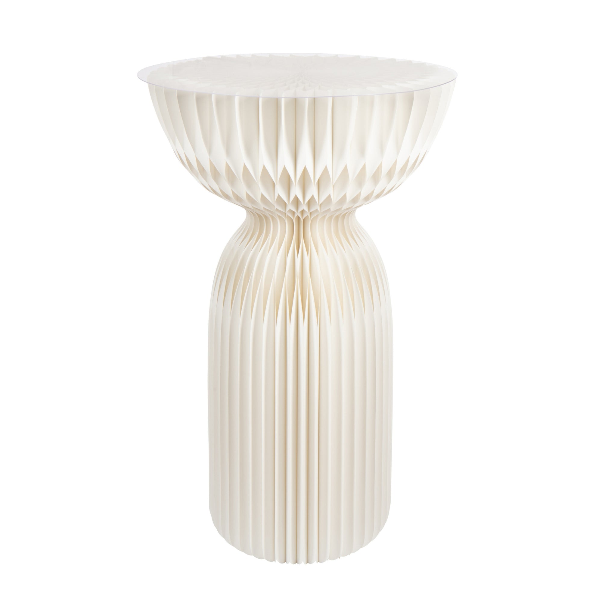 Bartafel Vouwbaar Papier Gebroken Wit Dia 70cmxH110cm J-Line - Bartafel - J-Line - livinglovely.nl