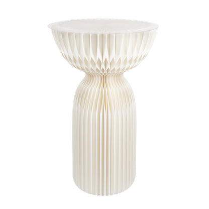 Bartafel Vouwbaar Papier Gebroken Wit Dia 70cmxH110cm J-Line - Bartafel - J-Line - livinglovely.nl