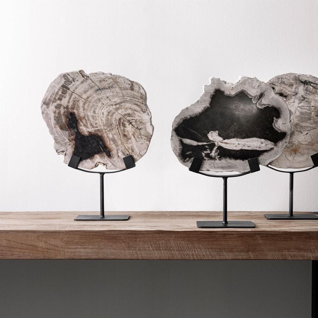 Statue Fossil van MUST Living in een gestylede setting op een dressoir