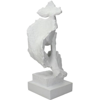 Beeld Gezicht Wit 14x12x34cm - Beeld - Living Lovely - livinglovely.nl