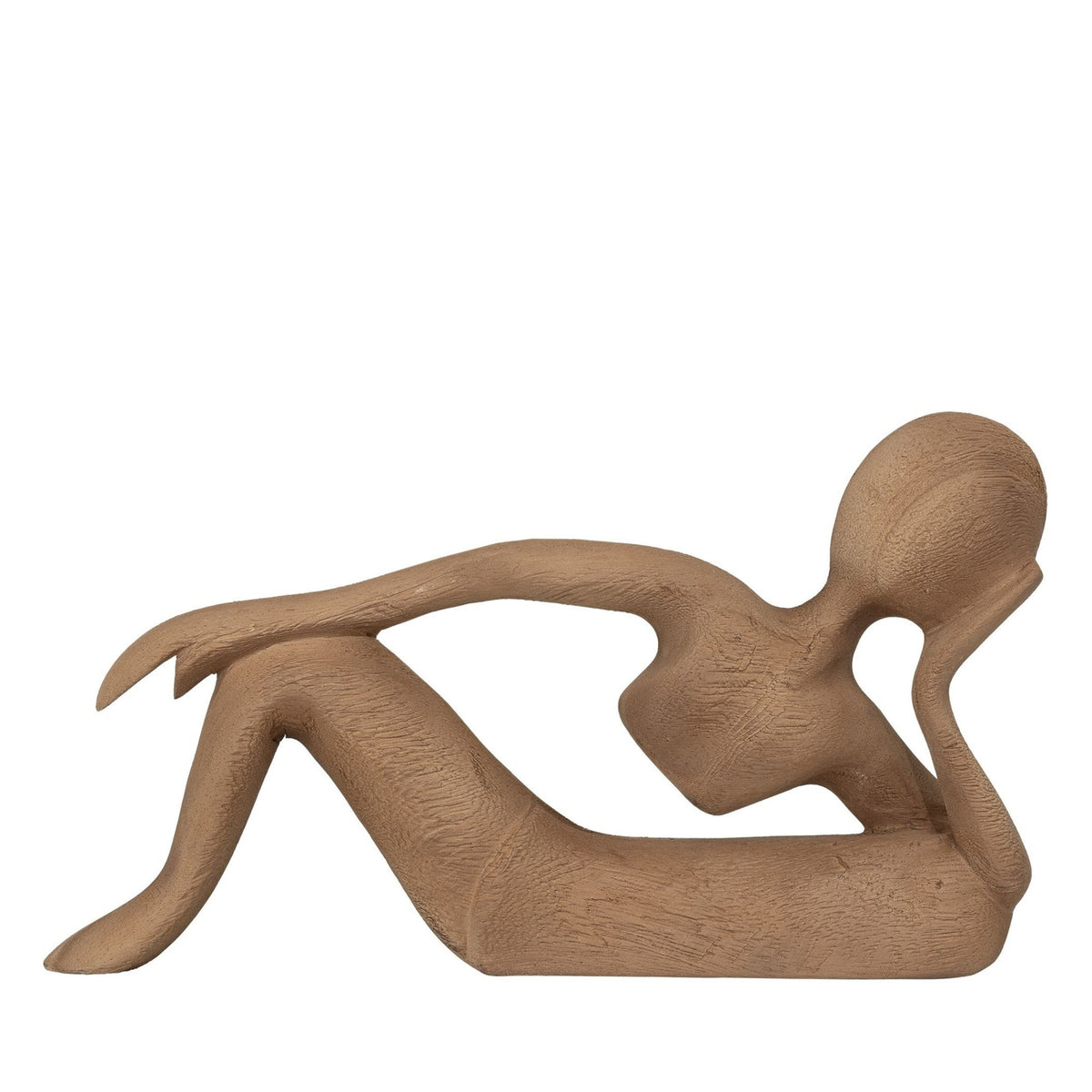 Detailfoto van Beeld Relax van MUST Living met de afwerking van het teakhout