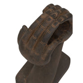 Detail van de cementstructuur van het Unity Hands beeld
