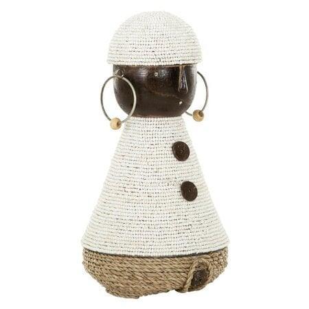 Beeldje Coco Family Elana kokoshout naturel wit MUST Living