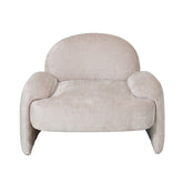 Beni Fauteuil Aphrodite Crème Met Poten van PTMD, vooraanzicht van de crème fauteuil op poten
