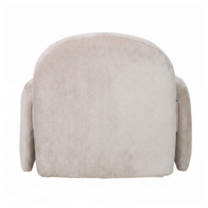 Beni Fauteuil Aphrodite Crème Met Poten van PTMD, achteraanzicht van de crème fauteuil