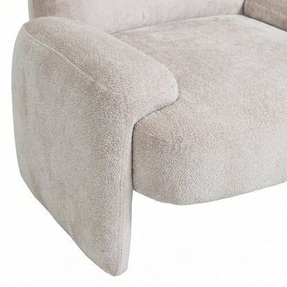 Beni Fauteuil Aphrodite Crème Met Poten van PTMD, detail van de Aphrodite bekleding
