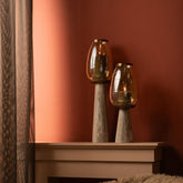 Berdand Beige windlicht L PTMD - Kandelaar - PTMD - livinglovely.nl