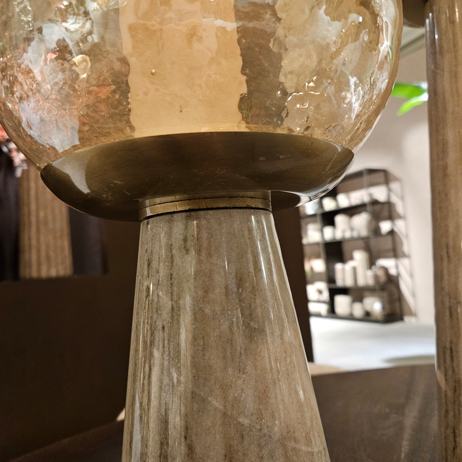 Berdand Beige windlicht L PTMD - Kandelaar - PTMD - livinglovely.nl