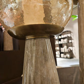 Berdand Beige windlicht L PTMD - Kandelaar - PTMD - livinglovely.nl