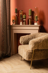 Berdand Beige windlicht L PTMD - Kandelaar - PTMD - livinglovely.nl