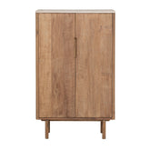 Bergkast Bliss Mortex Laag van DTP Home, gerecycled teakhout met sand mortex blad, volledig in beeld
