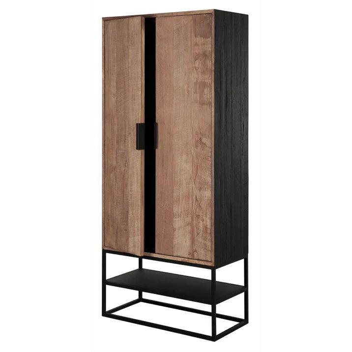 Bergkast Cosmo van DTP Home, gerecycled teakhout met zichtbare kleurnuances