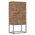 Bergkast Sticks van MUST Living, hoge teakhouten kast met lattenfront in naturel