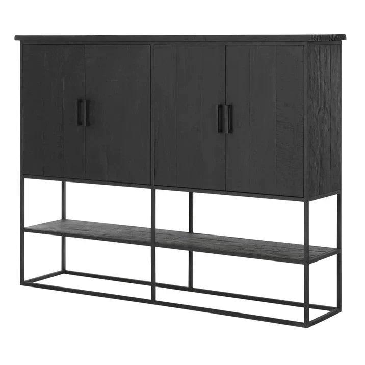Bergkast Timeless Black Beam Large van DTP Home, houtnerf door de zwarte beits heen