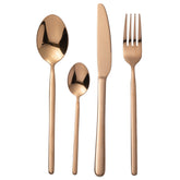 Bestekset Box B 24 Stuks Roestvrij Staal Glimmend Koper J-Line - Bestekset - J-Line - livinglovely.nl