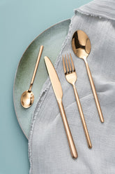 Bestekset Box B 24 Stuks Roestvrij Staal Glimmend Koper J-Line - Bestekset - J-Line - livinglovely.nl