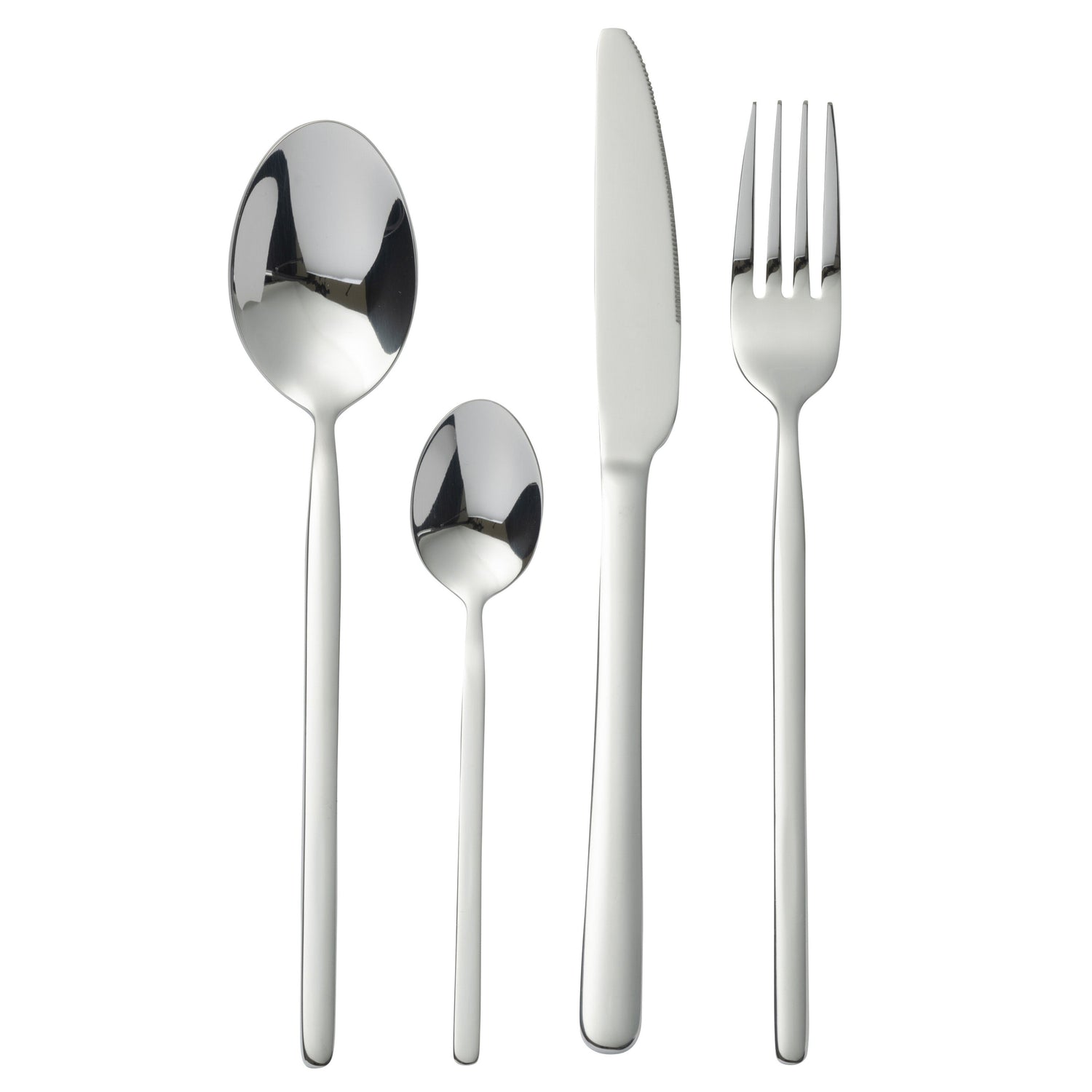 Bestekset Box B 24 Stuks Roestvrij Staal Glimmend Zilver J-Line - Bestekset - J-Line - livinglovely.nl