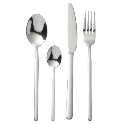 Bestekset Box B 24 Stuks Roestvrij Staal Glimmend Zilver J-Line - Bestekset - J-Line - livinglovely.nl