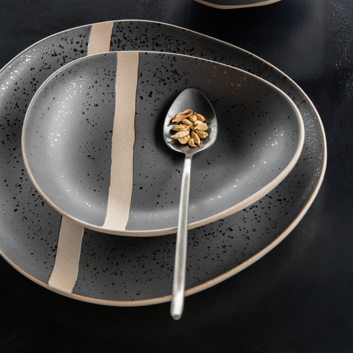 Bestekset Box C 24 Stuks Roestvrij Staal Glimmend Zwart J-Line - Bestekset - J-Line - livinglovely.nl