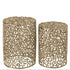 Bijzettafel Aluminium Goudkleurig Set van 2 - Bijzettafel - J-Line - livinglovely.nl