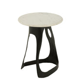 Bijzettafel Aluminium/Steen Zwart/Wit Large J-Line