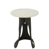 Bijzettafel Aluminium/Steen Zwart/Wit Large J-Line