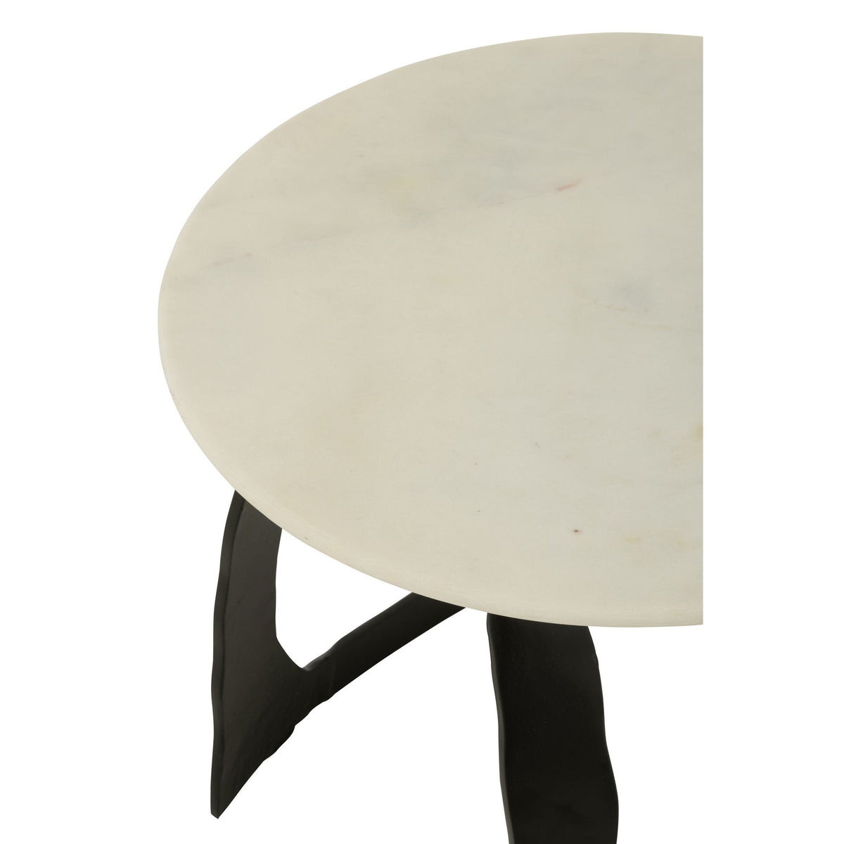 Bijzettafel Aluminium/Steen Zwart/Wit Small J-Line