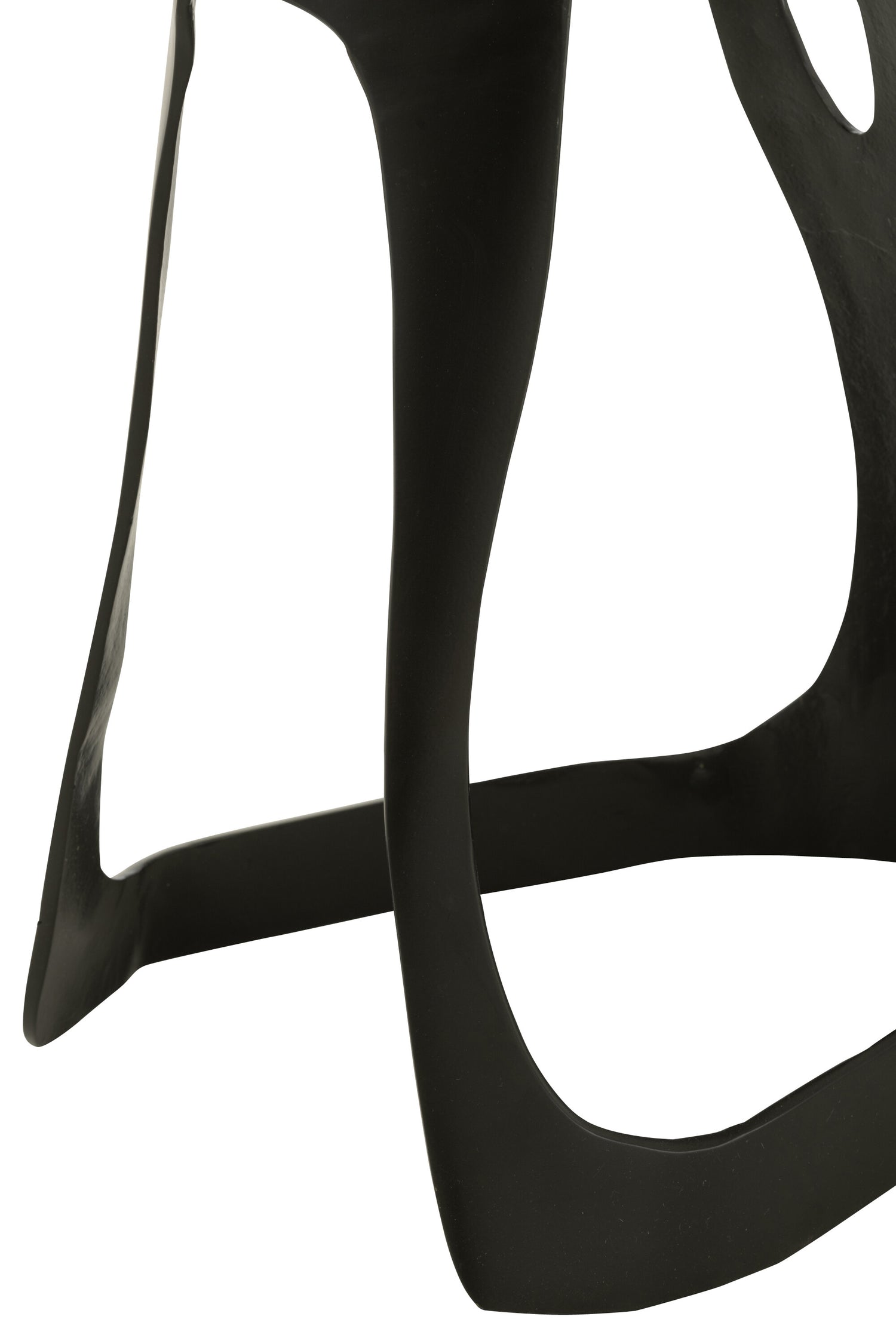 Bijzettafel Aluminium/Steen Zwart/Wit Large J-Line - Bijzettafel - J-Line - livinglovely.nl