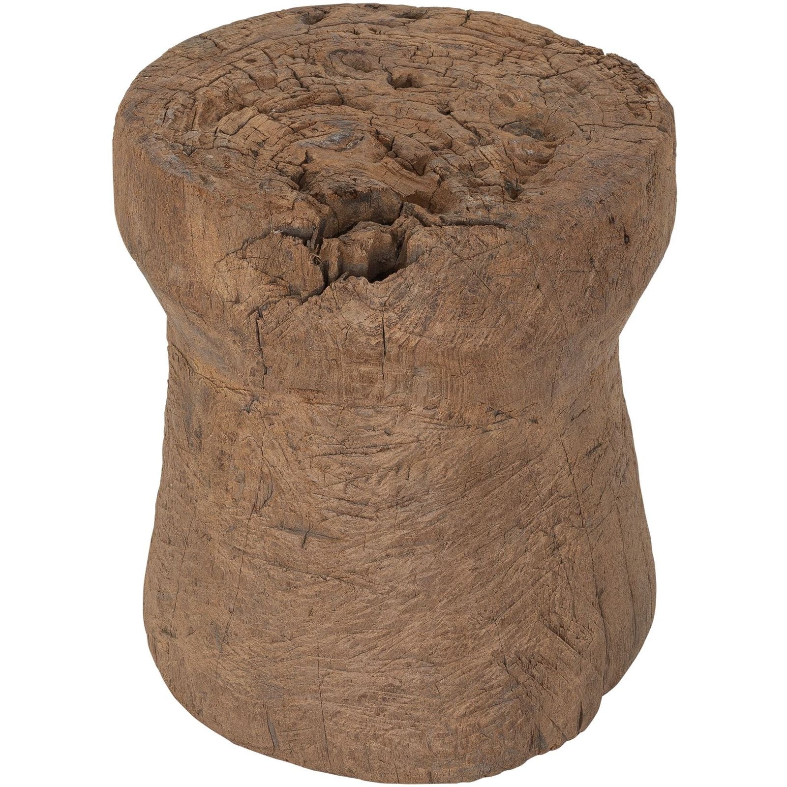 Bijzettafel Antiques Toba van MUST Living in naturel, gerecycled teakhout, volledig in beeld op een neutrale achtergrond