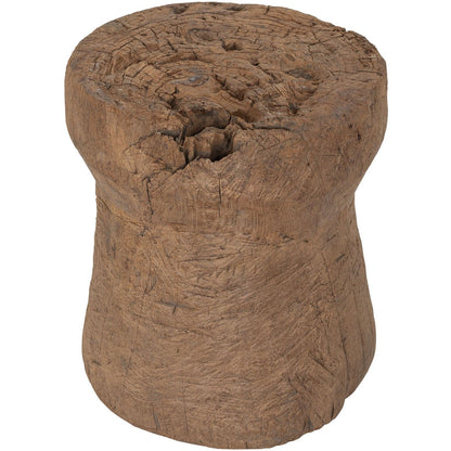 Bijzettafel Antiques Toba van MUST Living in naturel, gerecycled teakhout, volledig in beeld op een neutrale achtergrond