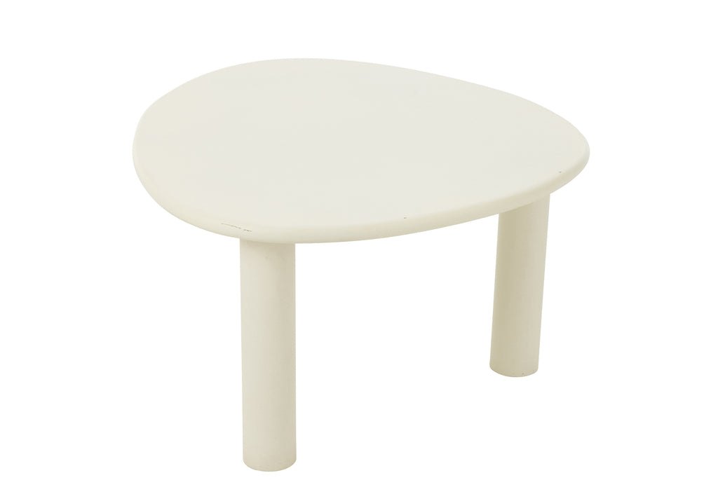 Bijzettafel Bali Wit Medium J-Line - Bijzettafel - J-Line - livinglovely.nl