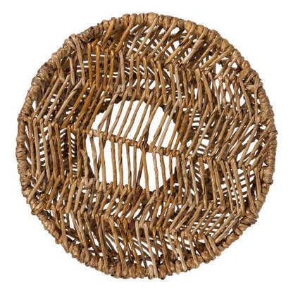 Bijzettafel Cala Vadella bovenaanzicht met abaca vlechtwerk