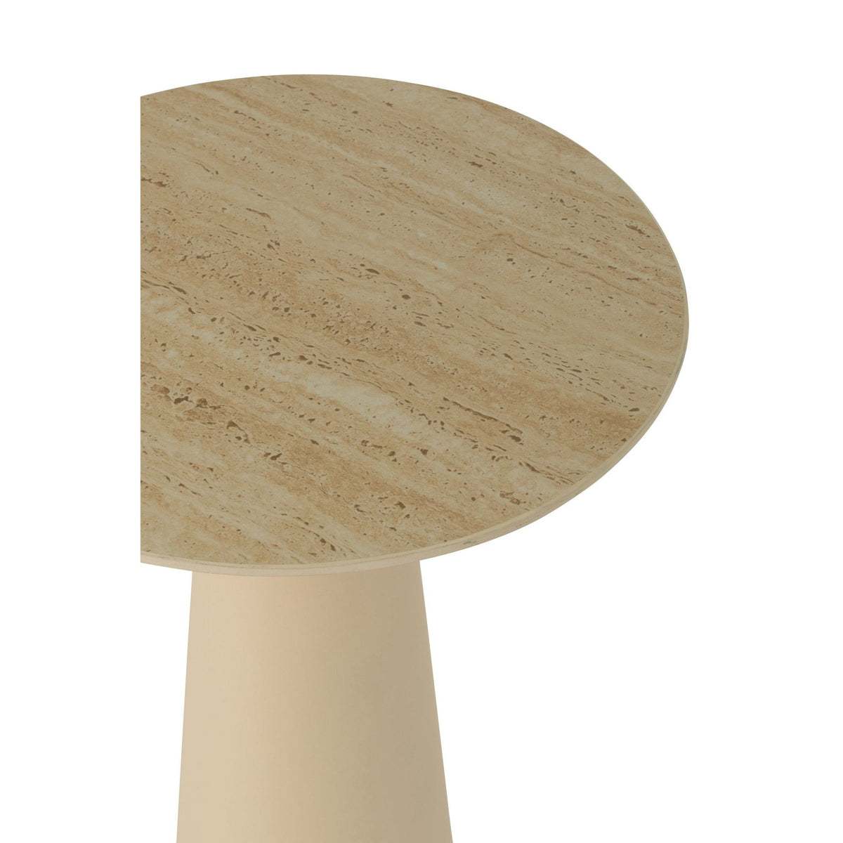 Bijzettafel Column Kegel Metaal Ecru/Beige
