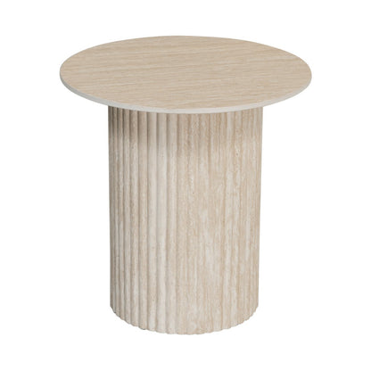 Bijzettafel Craft Travertijn Ø50cm - Pole To Pole - Bijzettafel - Pole To Pole - livinglovely.nl