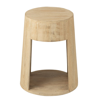 Bijzettafel Drawn Mango Hout/Mdf Naturel - Bijzettafel - J-Line - livinglovely.nl