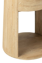 Bijzettafel Drawn Mango Hout/Mdf Naturel - Bijzettafel - J-Line - livinglovely.nl